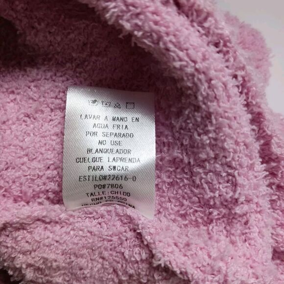 Hera Pink Cut Out Sweater Dress Boucle Bodycon Stretch Long Sleeves Size S NWT - Picture 9 of 9